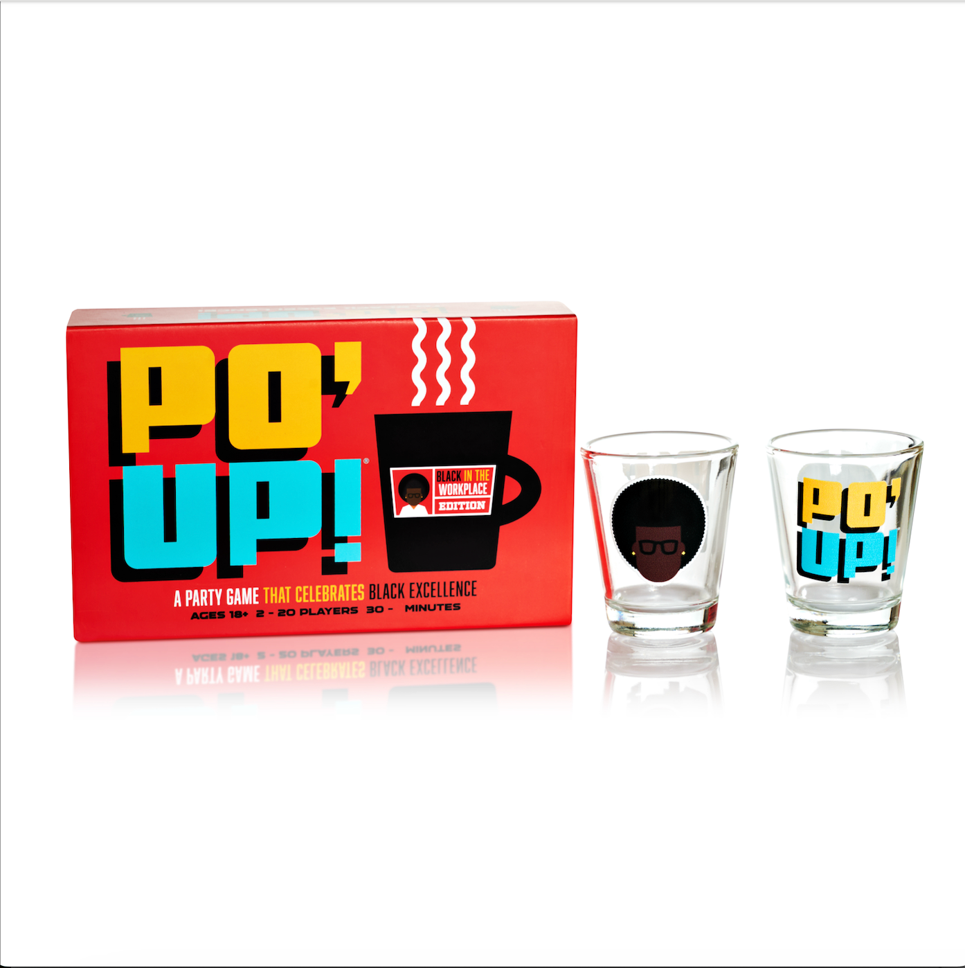 PO' UP! Card Game Shot Glass Set of Two